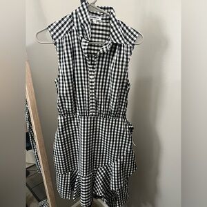 Express- Black and White Checkered Sleeveless Dress